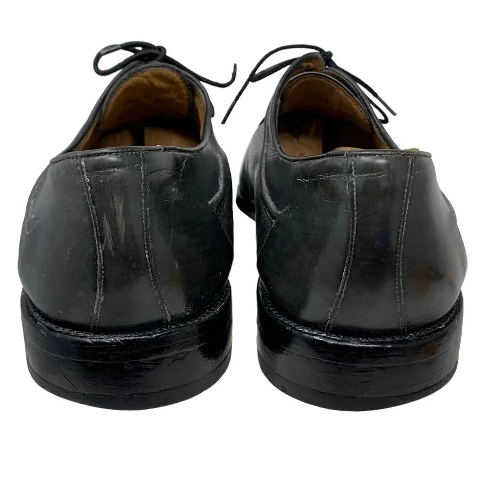 Paolo De Marco 63491 Gray Leather Cap Toe Lace Up Dress Shoes‎